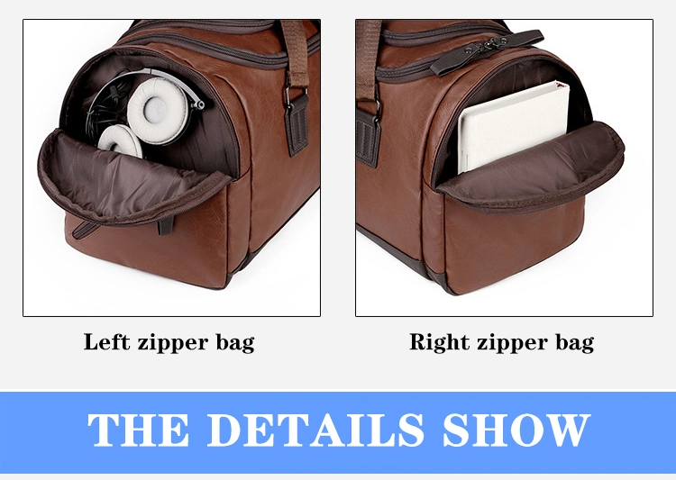 Top Quality Product Fashion Genuine Leather Casual Leather Weekender Travel Leather Bags for Weekender Duffle Bag