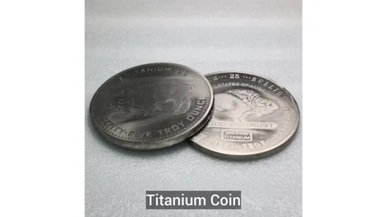 Direct Supply From Titanium Coin Manufacturer, Custom Commemorative Coin for Sports Awards/Employee Benefits, Pure Titanium Customizable Pattern